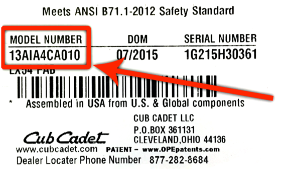 How to find your model number